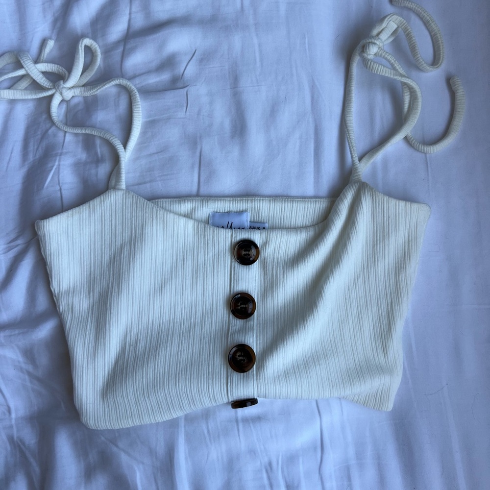 POLLY WHITE CROP TOP